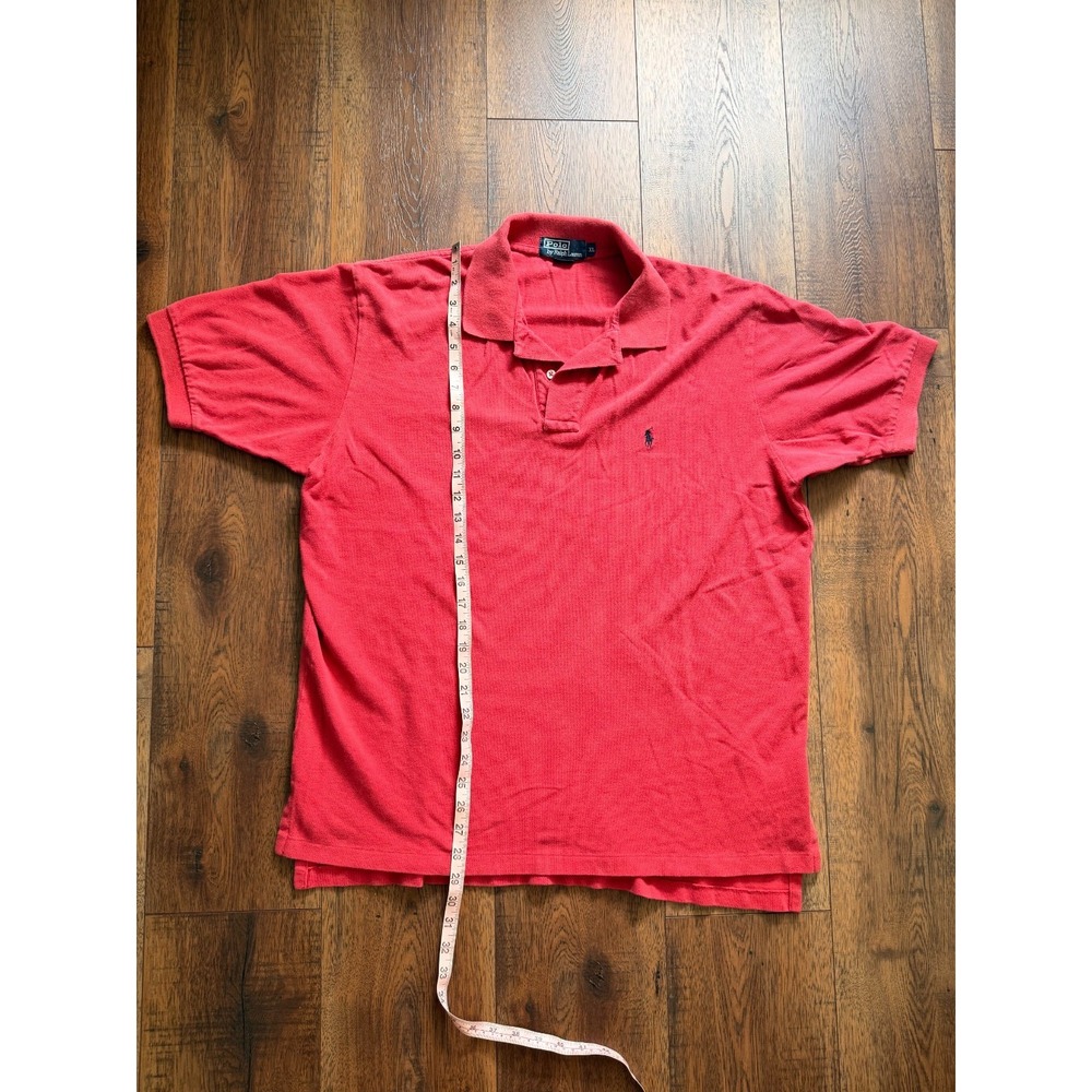 Vintage Polo Ralph Lauren Men's XL Red Cotton Polo Shirt Pony Logo - Picture 6 of 6
